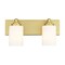 Z-Lite Soledad Vanity, 2-Light, 16.25 In.W x 6 In.L x 7.5 In.H, Brushed Gold/White 485-2V-BG - alternate 5